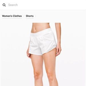 White lululemon shorts (long)